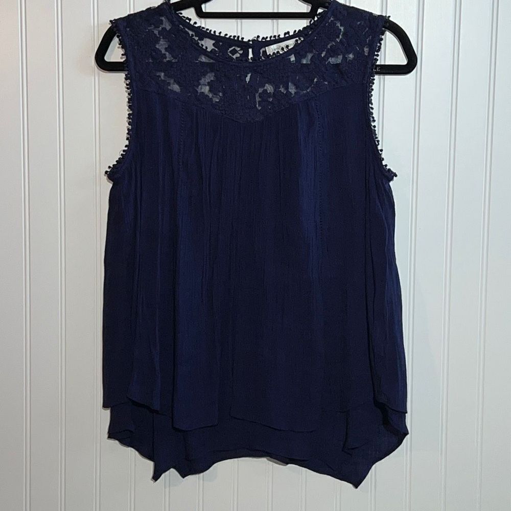 John Paul Richards Top womans M blue crinkle cottagecore coquette fairycore